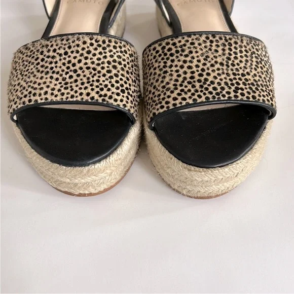 Vince Camuto Kathalia Sandal Espadrille in Natural Spotted Haircalf - Picture 3 of 11